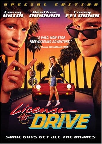 A poster for the movie license to drive.