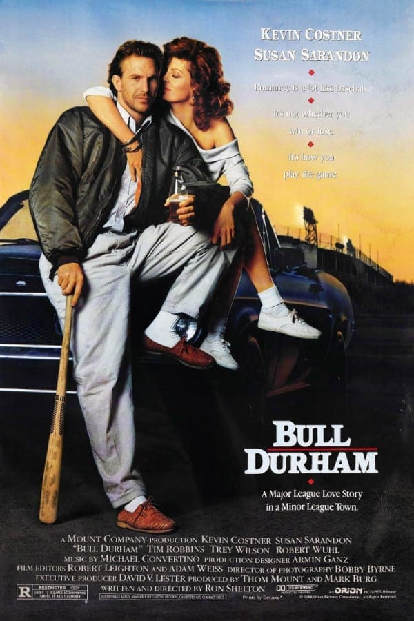 Susan Sarandon Kevin Costner Bull Durham movie poster