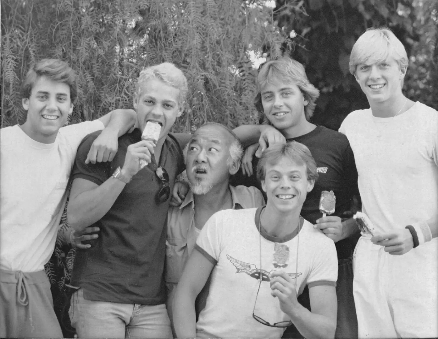 A group of young men posing for the camera.