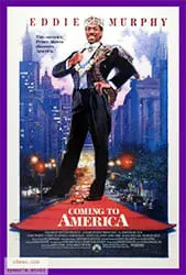 A poster of coming to america