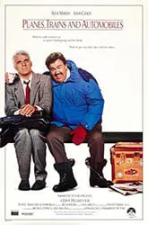 A poster of two men sitting on top of a bench.