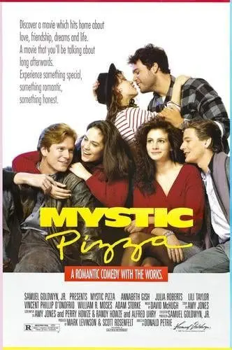 A poster for the movie mystic pizza.