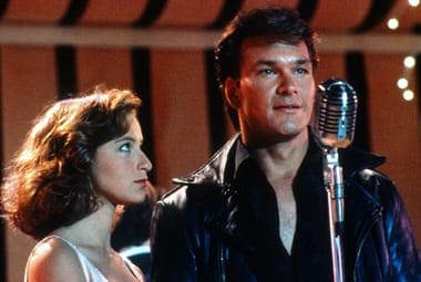 dirty dancing patrick swayze jennifer grey johnny takes the stage and mic