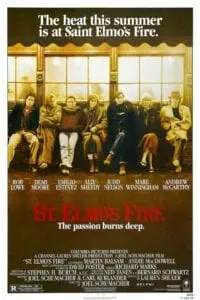 A poster of the movie st. Elmo 's fire