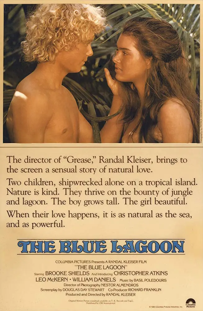 A poster of the movie " the blue lagoon ".