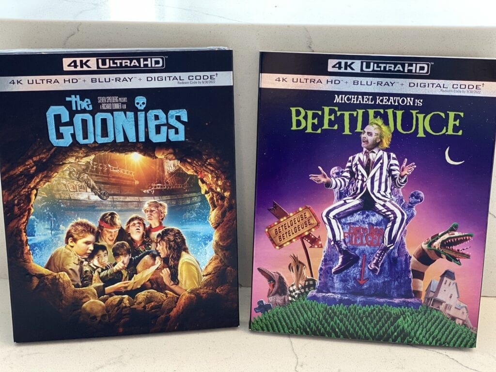 the goonies, Beetlejuice, 4K Ultra HD Blu Ray