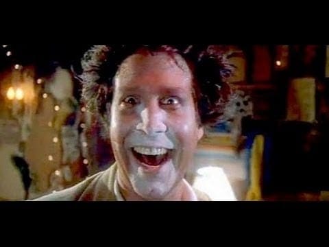 Chevy Chase snorts "demon powder" and declares "I Like It!" in MODERN PROBLEMS (1981).