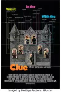 A poster of the movie clue.